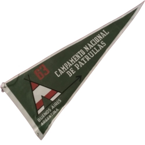 Banderín scout CAMPAMENTO NACIONAL PATRULLAS 1963 Argentina