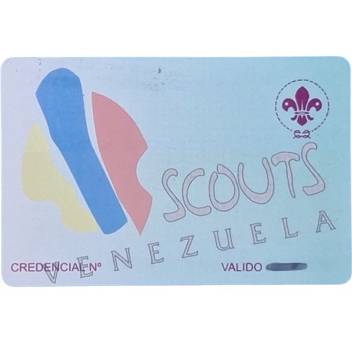 Credencial de socio ASOCIACIÓN SCOUTS DE VENEZUELA años 2000s