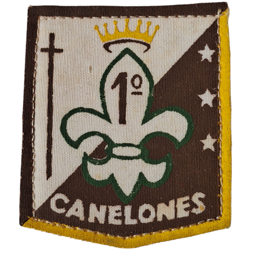 Insignia scout Escudo Grupo Scout 1° Canelones años 60/70s Uruguay