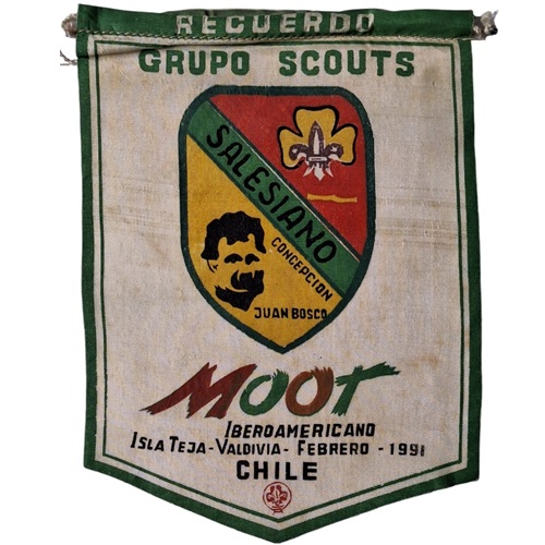 Banderín scout recuerdo GRUPO JUAN BOSCO Chile 1991