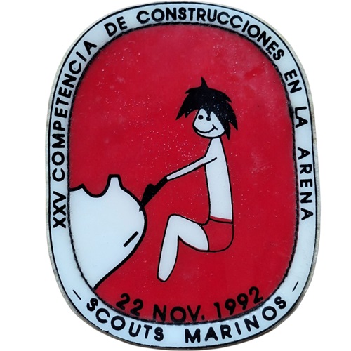 Insignia scout XXV COMPETENCIA EN LA ARENA Uruguay 1992