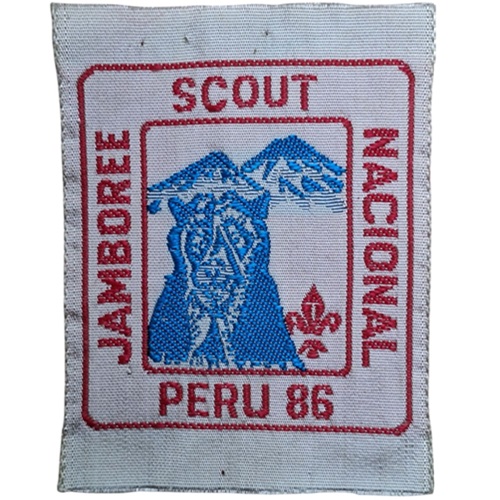 Insignia scout JAMBOREE NACIONAL PERÚ 1986