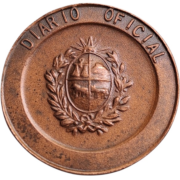 Medalla de cobre DIARIO OFICIAL Uruguay