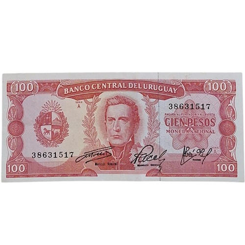 Billete Uruguay 100 pesos año 1967