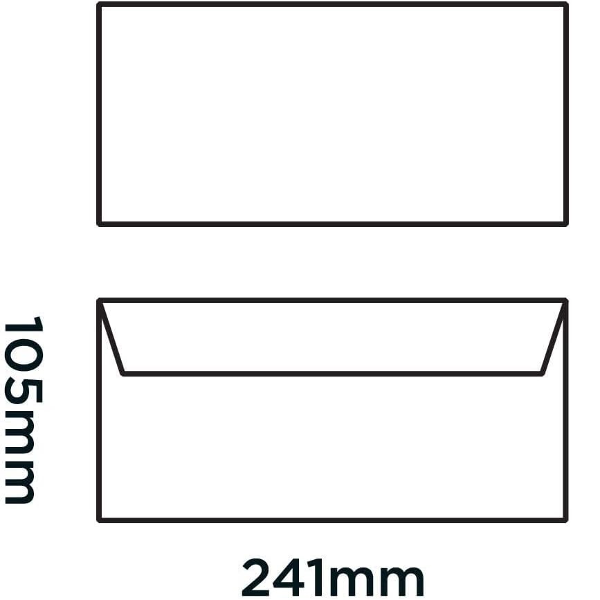 Set x 50 sobres de carta blancos 105 x 241 mm - Imagen 2