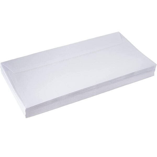 Set x 50 sobres de carta blancos 105 x 241 mm