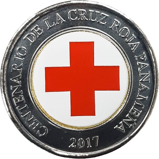Moneda de 1 balboa Panamá 2017 - Cruz Roja