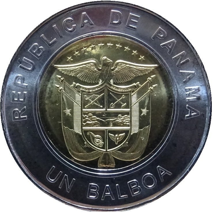 Moneda de 1 balboa Panamá 2017 - Cruz Roja - Imagen 2