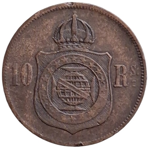 Moneda 10 reis 1869 Imperio del Brasil