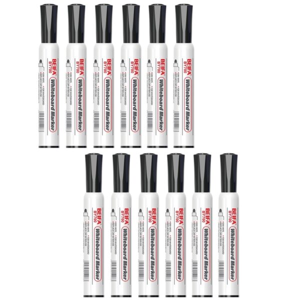 Set x 12 marcadores de pizarra color negro lavables