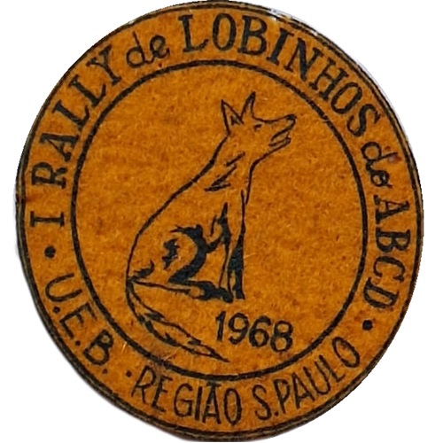 Insignia scout RALLY DE LOBINHOS Brasil 1968