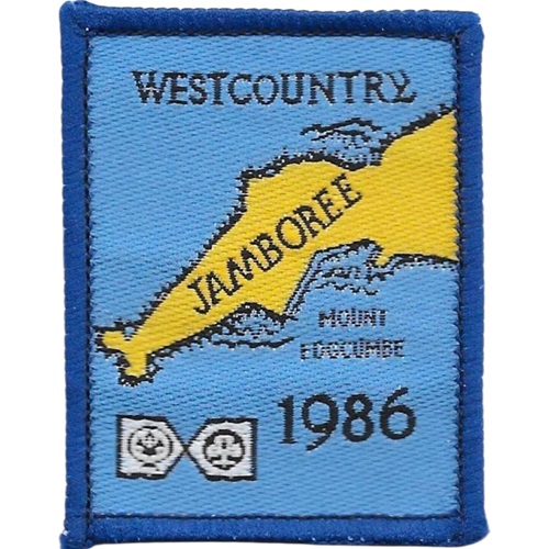 Insignia scout Jamboree Westcountry 1986 Reino Unido
